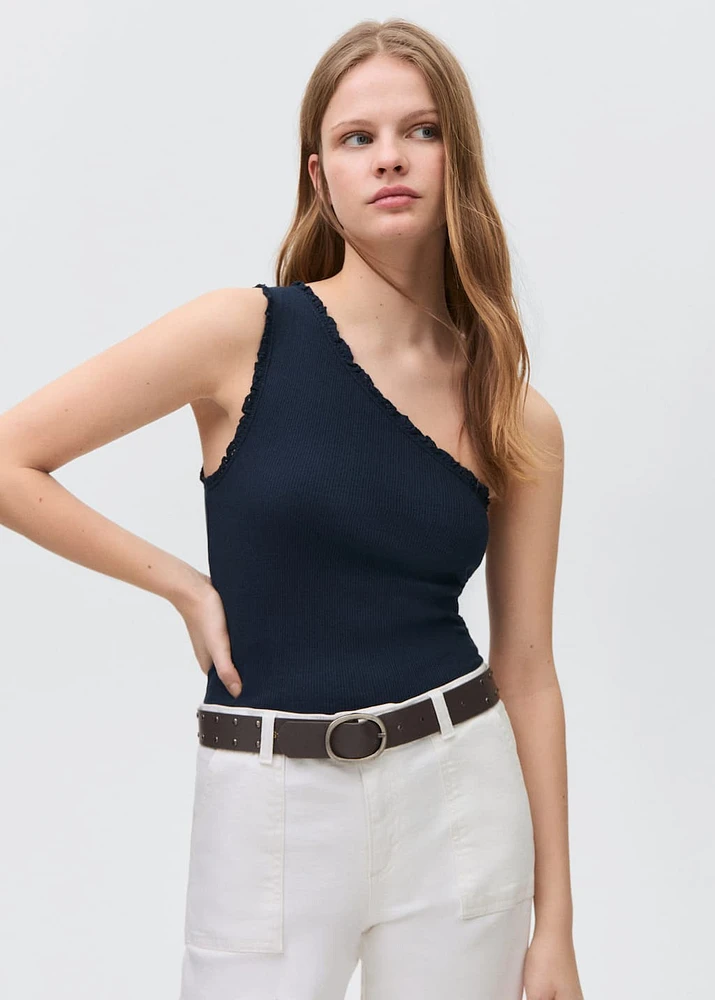 Lace asymmetric top