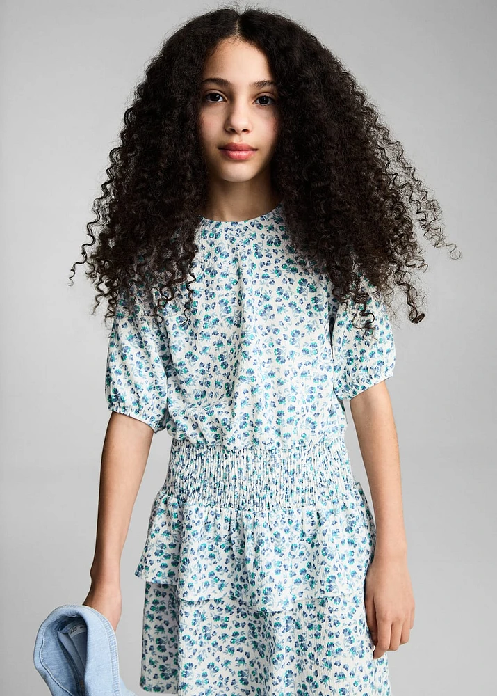Floral ruffle dress