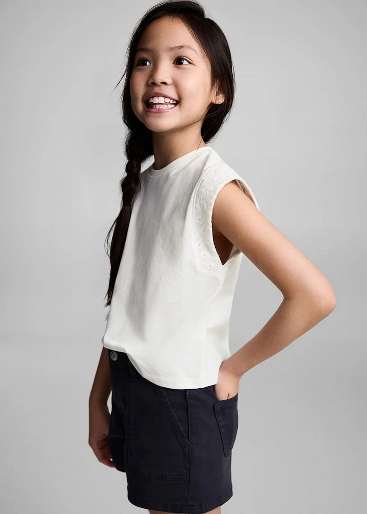 T-shirt with embroidered detail
