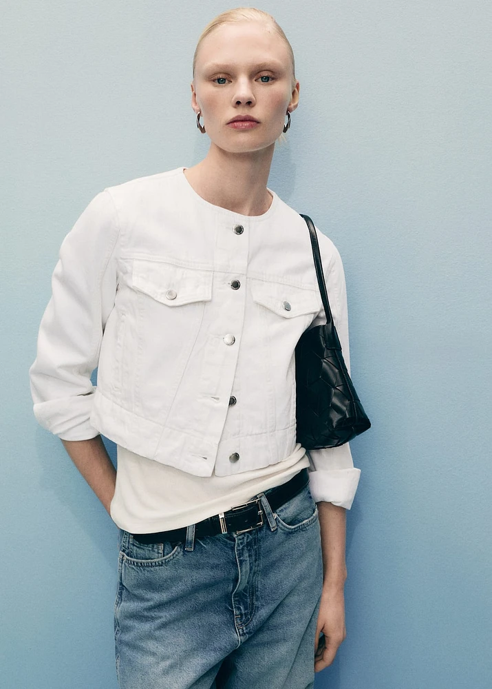 Crop denim jacket