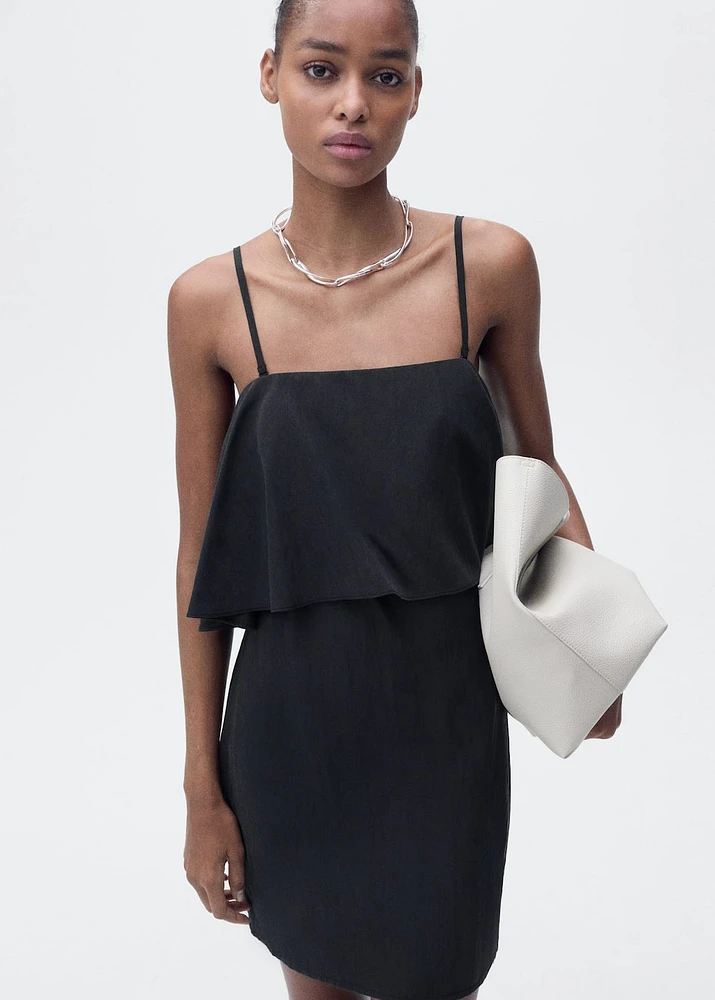 Lyocell dress with ruffles