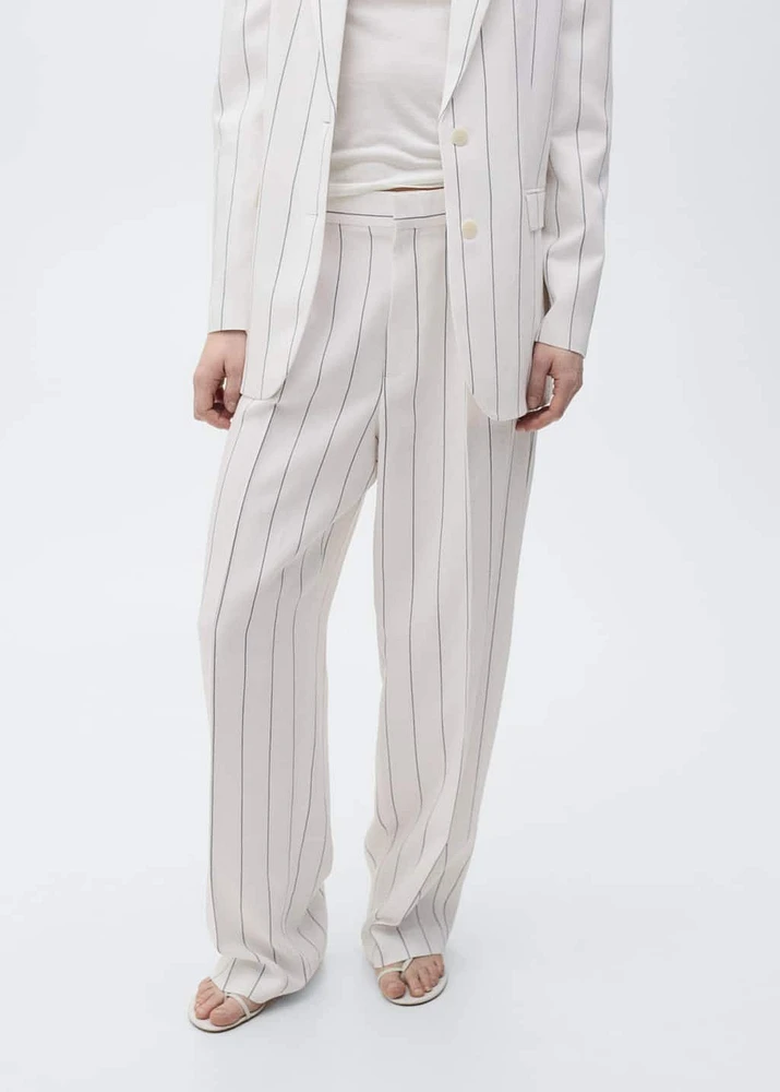 Striped suit pants