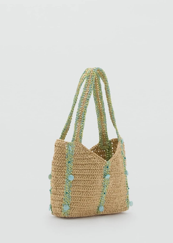 Raffia beaded bag