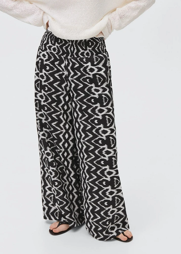Printed straight pants
