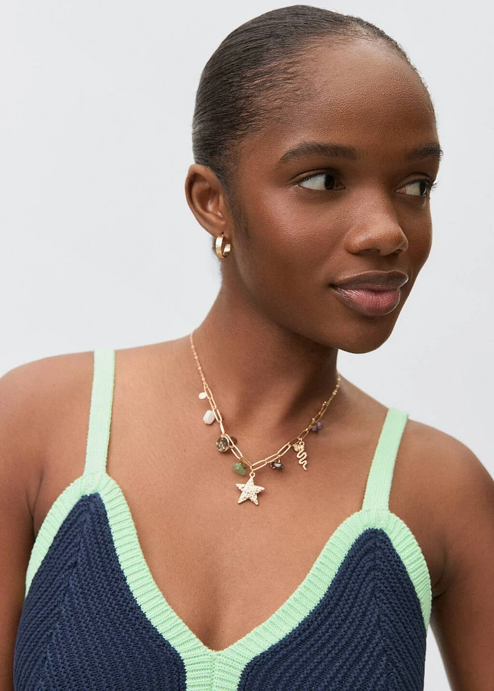 Contrasting crochet top