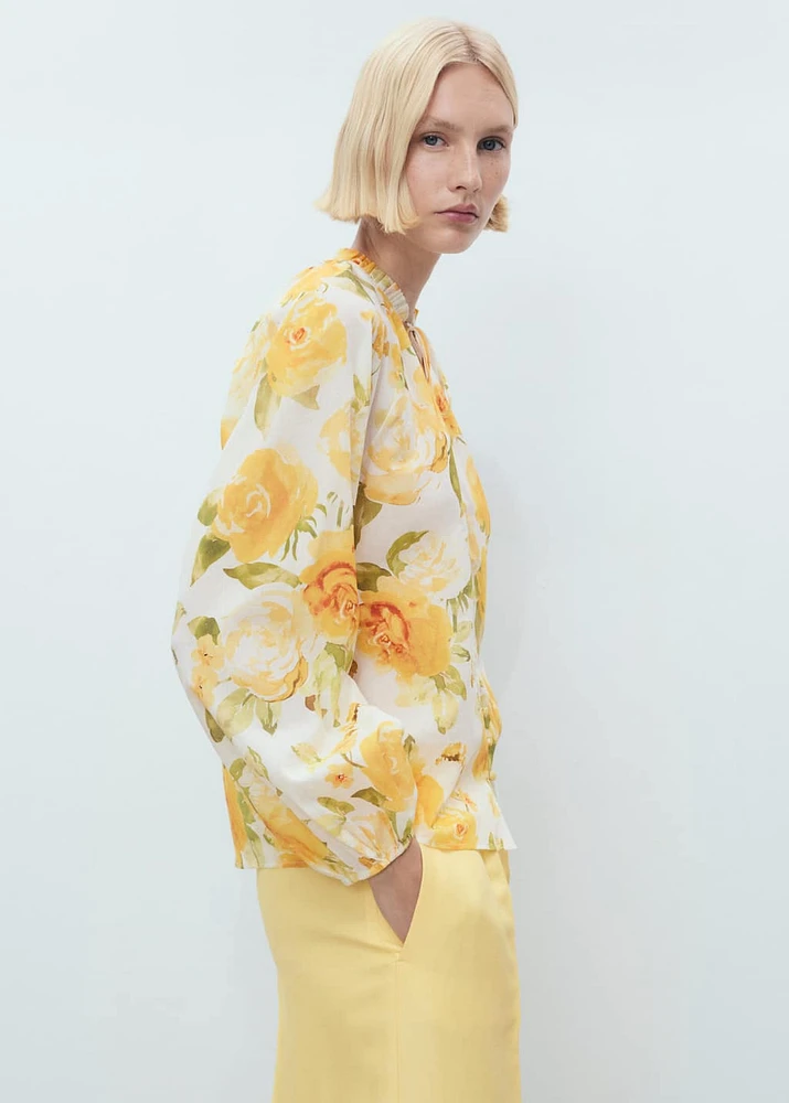 Floral cotton blouse