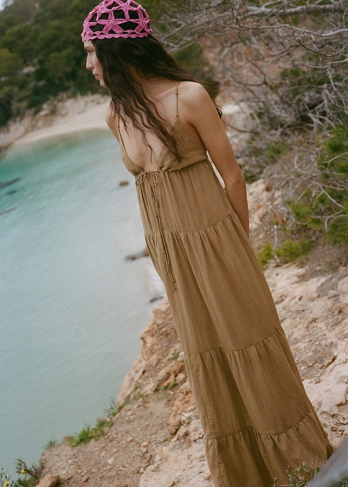 V-neck cotton dress