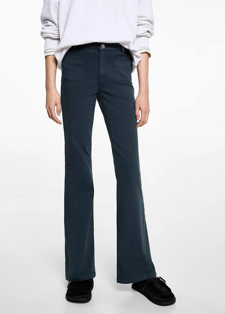 Flared jeans with pocket