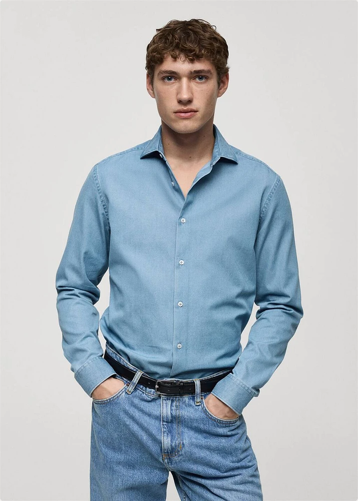 100% cotton chambray shirt