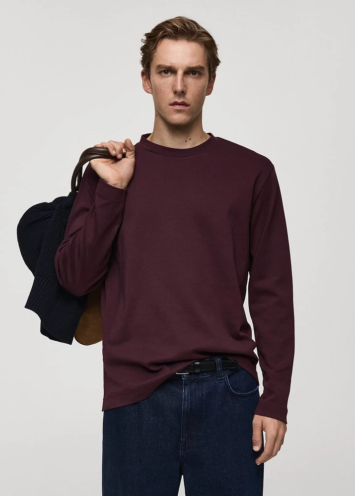 Long-sleeved regular-fit t-shirt