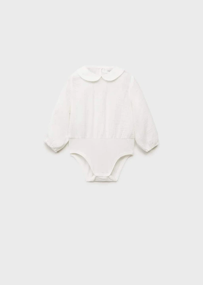 Cotton bodysuit blouse