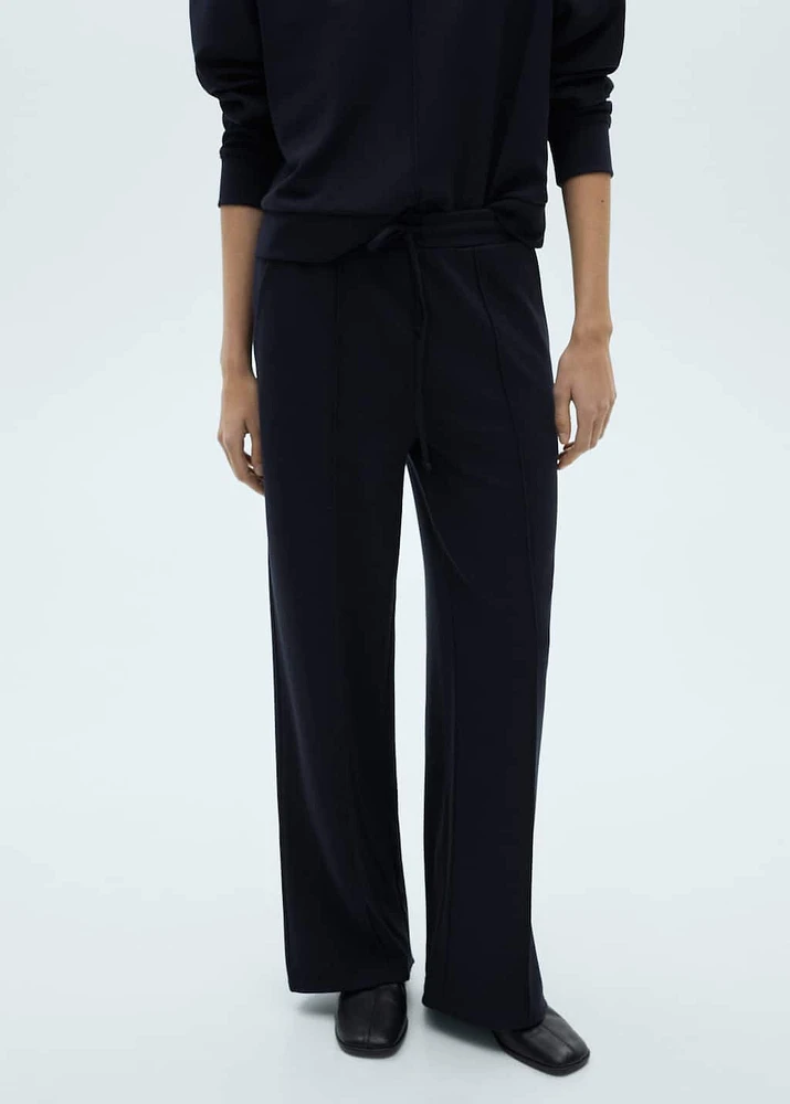 Wide leg jogger pants
