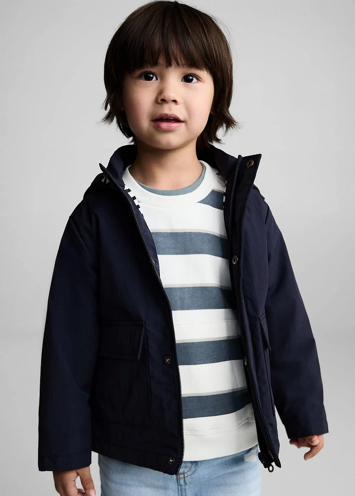 Quilted hooded parka