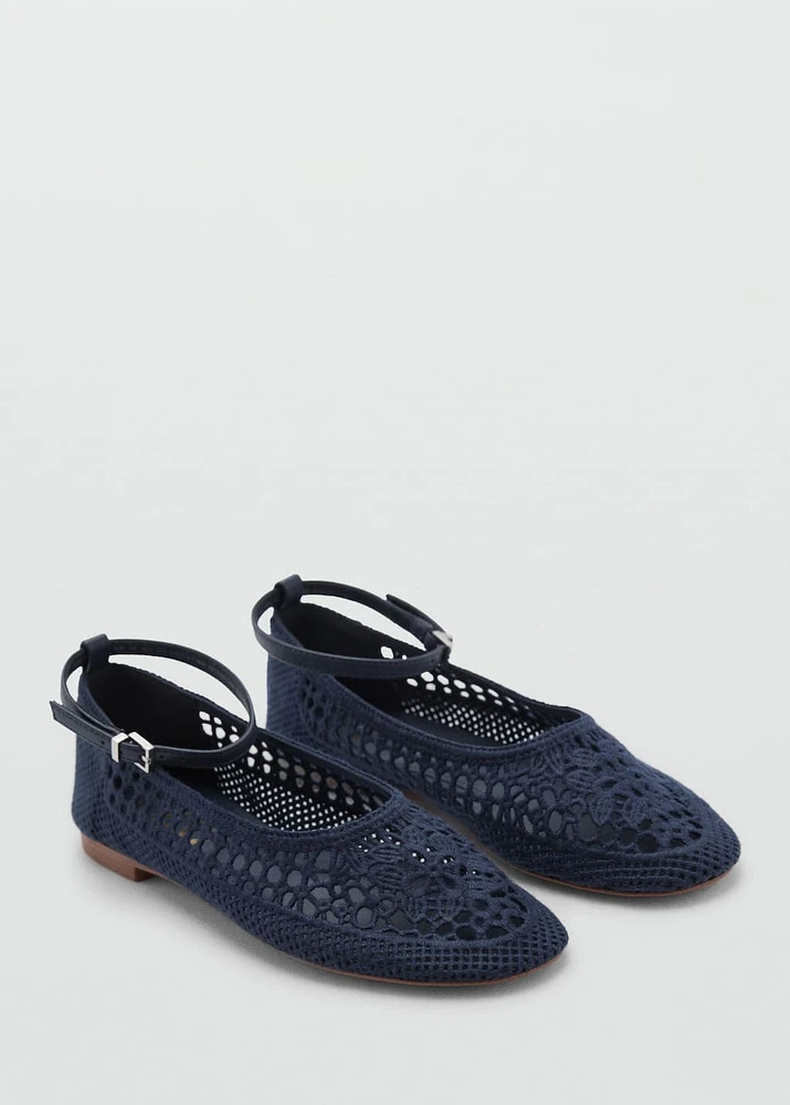 Crochet ballet flats