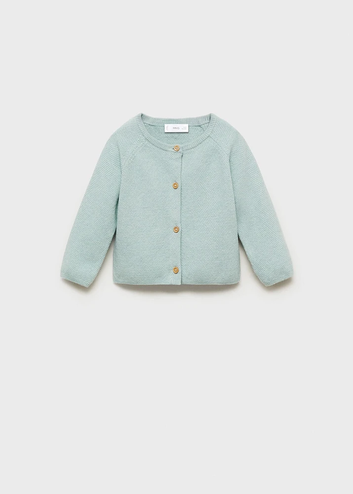Knitted button cardigan