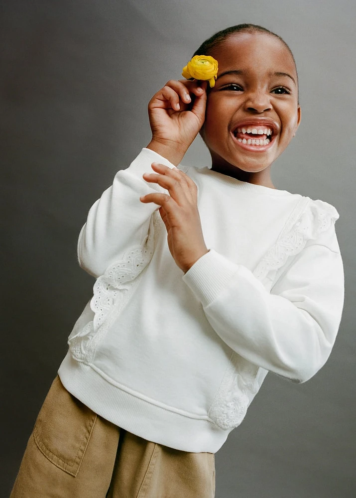Ruffle detail sweatshirt