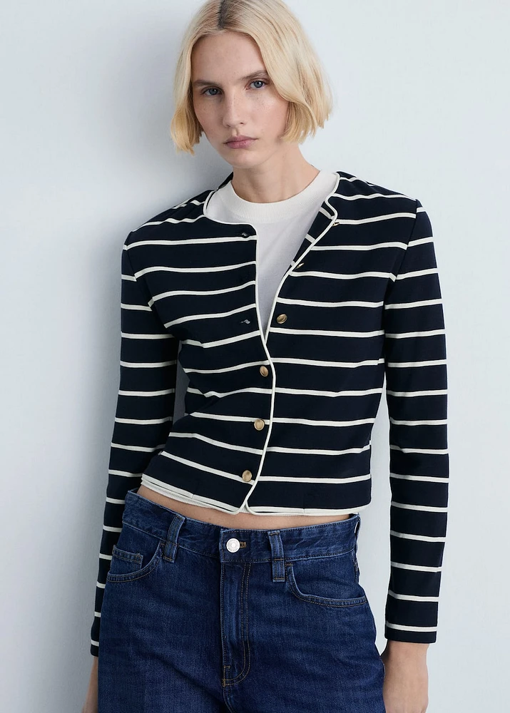 Stripped knit cardigan