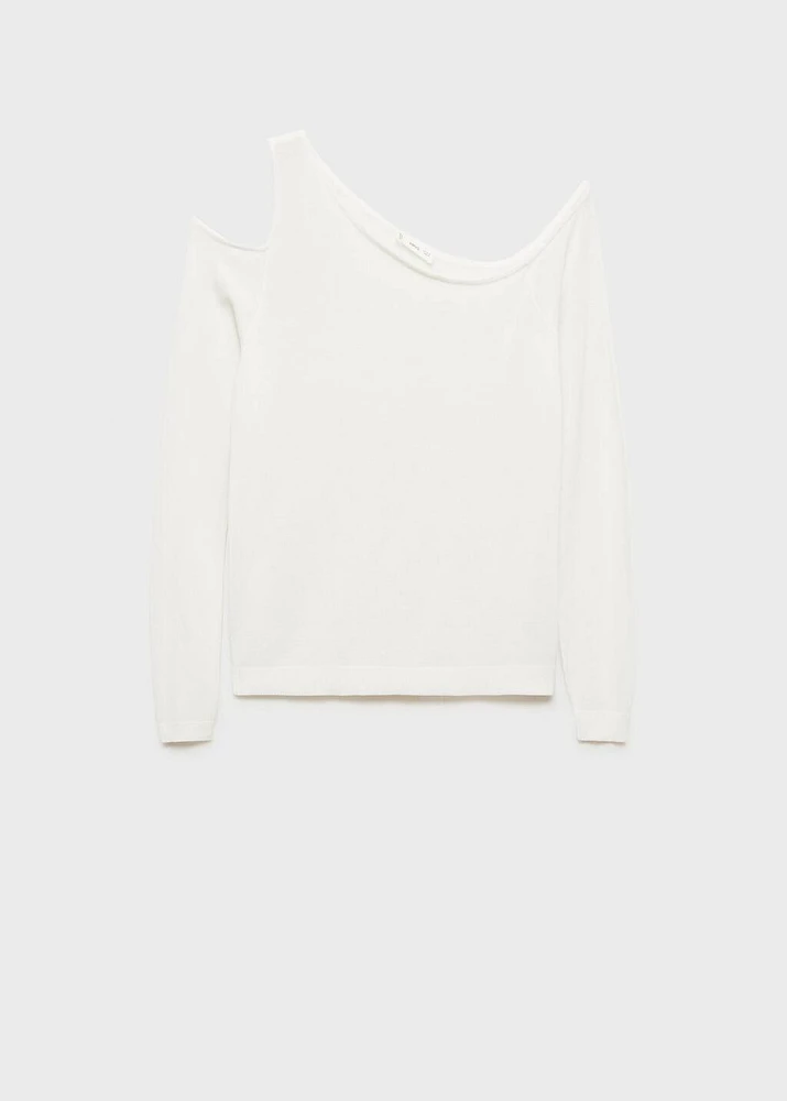 Asymmetric knit sweater