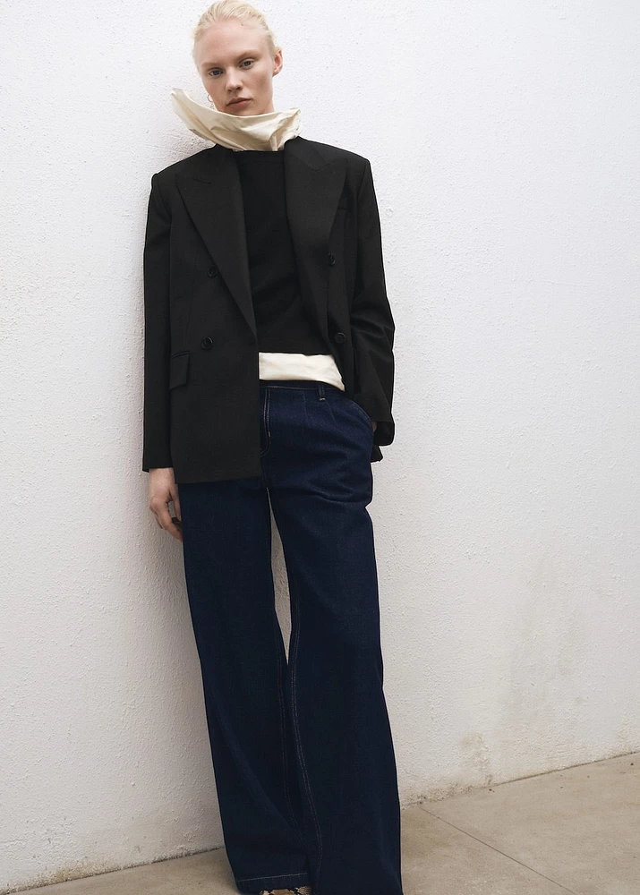 Wool-blend suit jacket