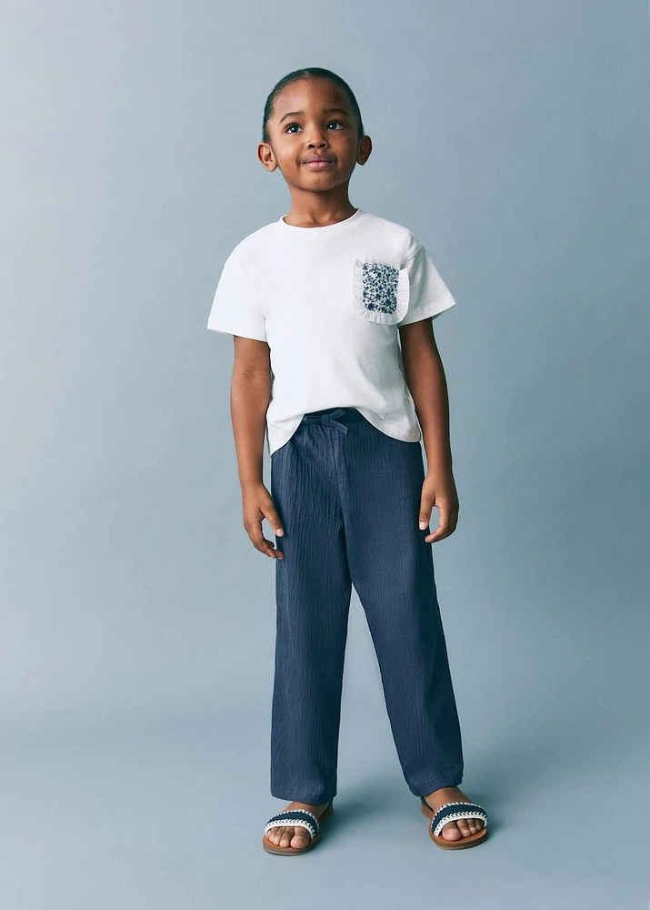 Bow straight trousers