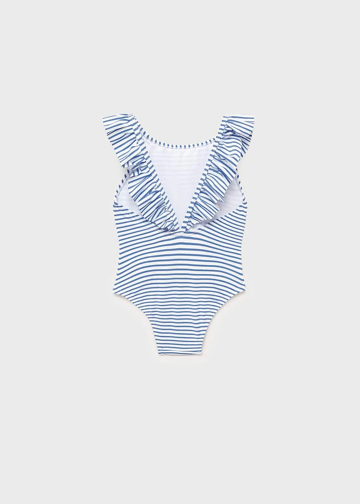 Ruffle striped swimsuit