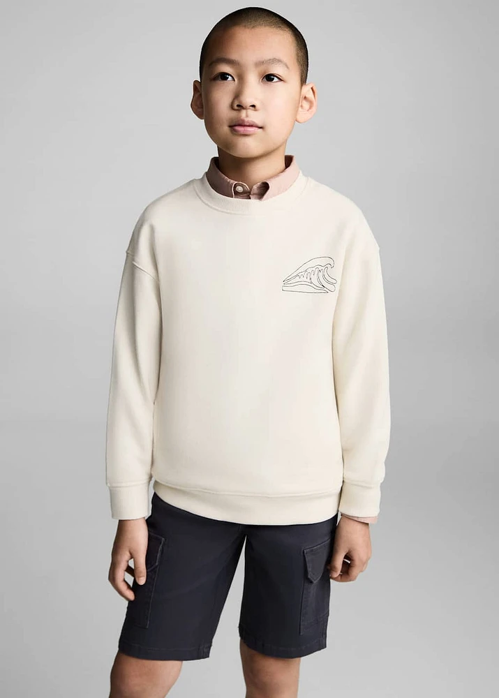 Graphic-print cotton sweatshirt