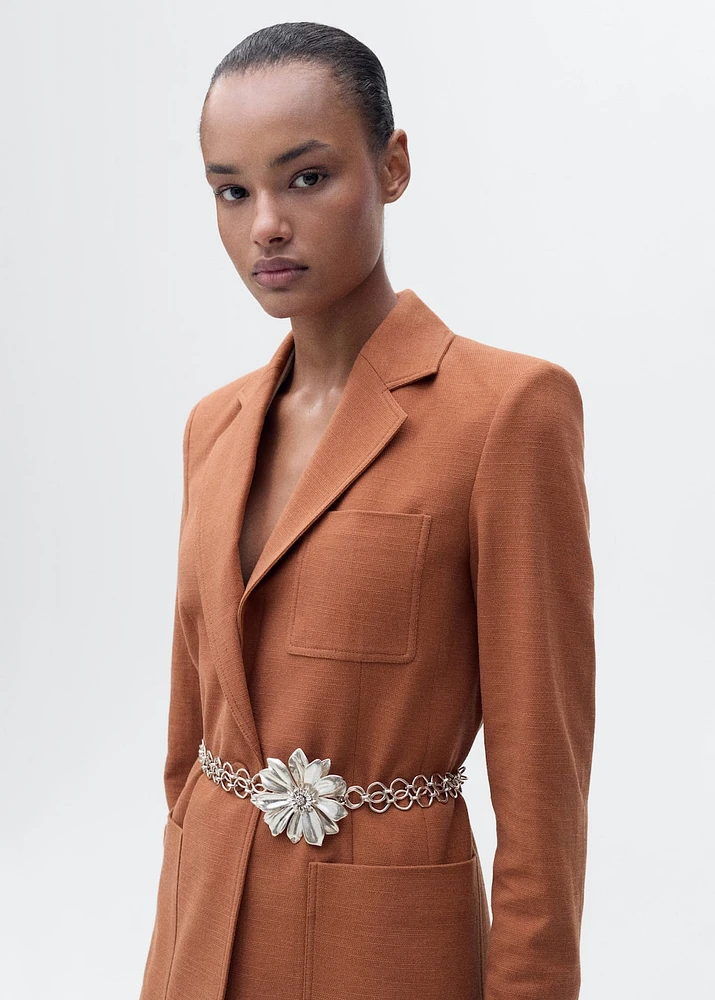 Cotton and linen-blend suit blazer