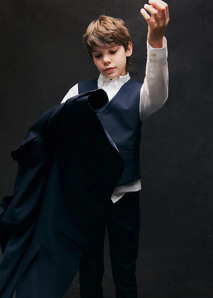 Slim-fit suit vest