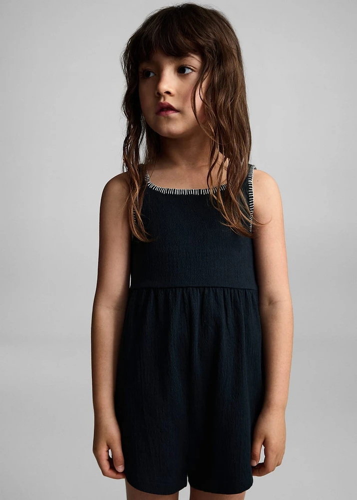 Straight short jumpsuit