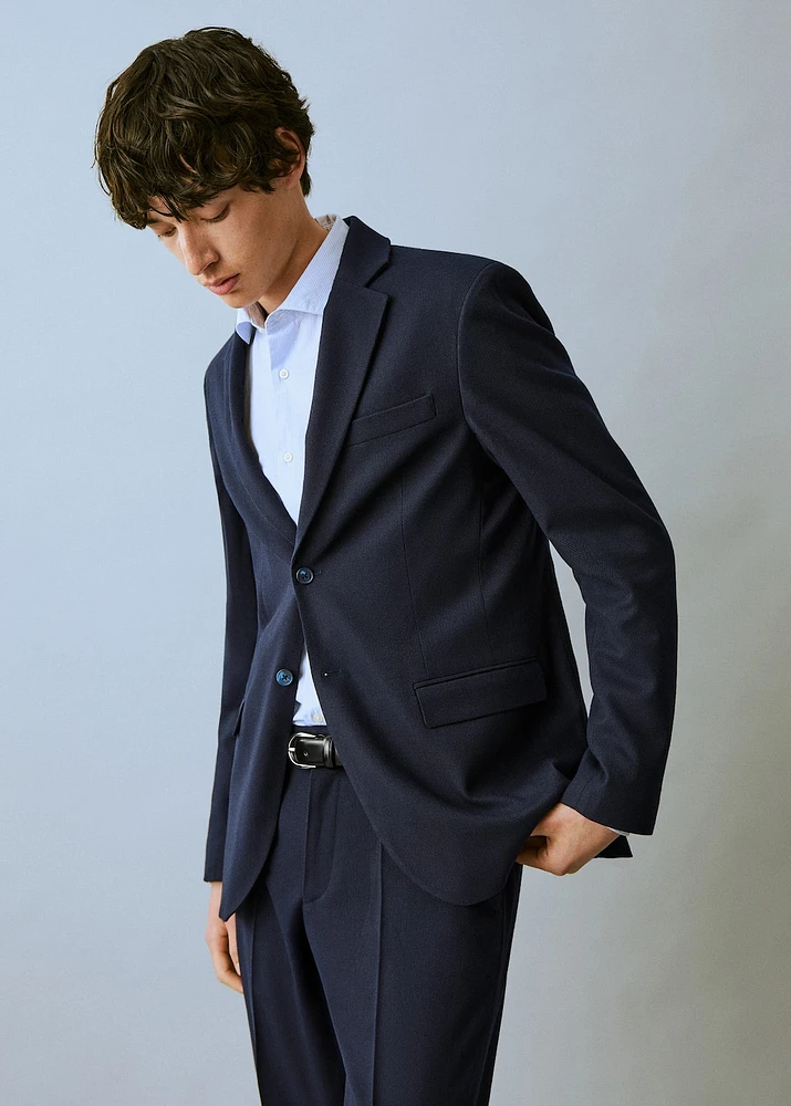 Slim-fit cotton piqué jacket