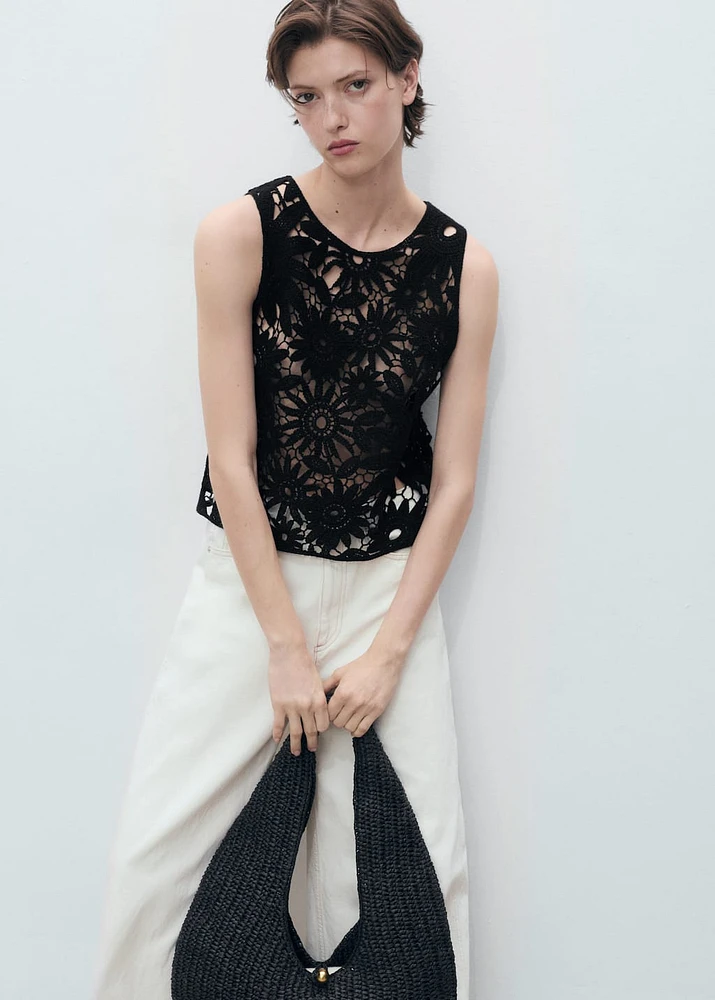 Crochet knitted top