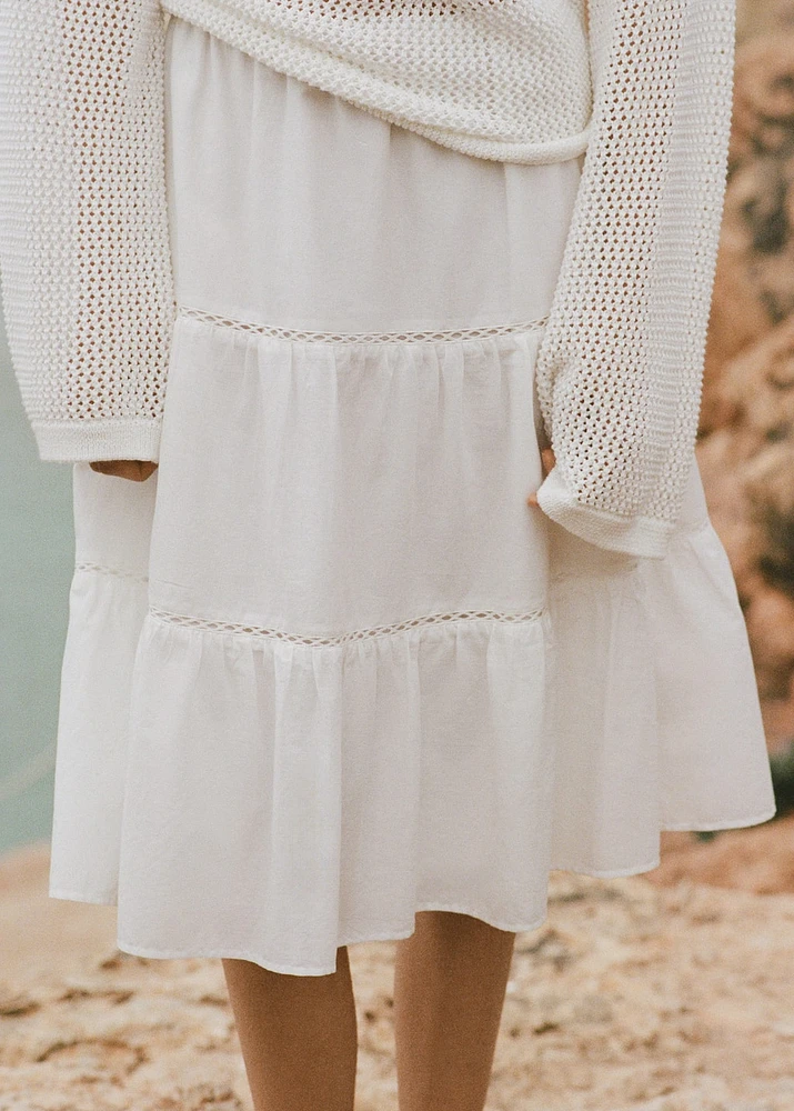 Flared midi skirt