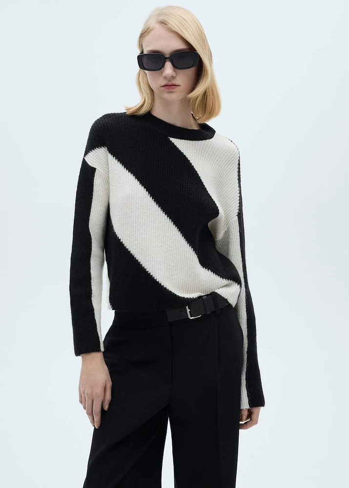 Knit striped sweater