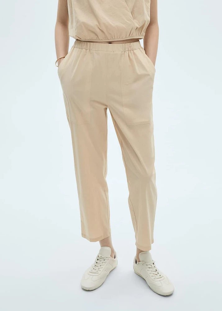 Cotton crop pants