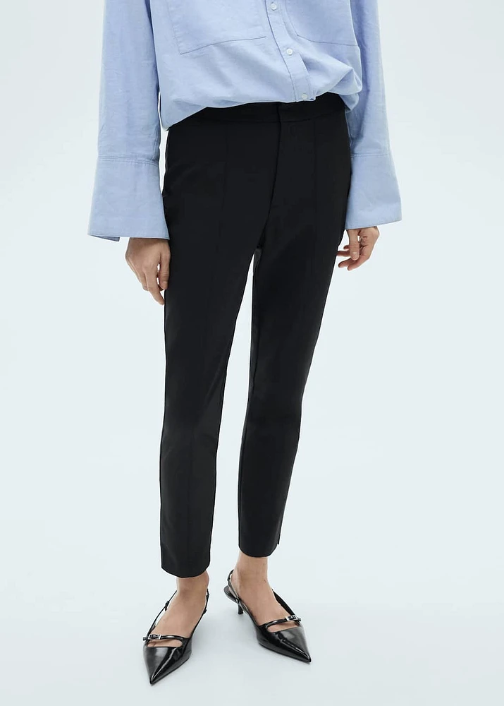 Straight-fit cotton pants