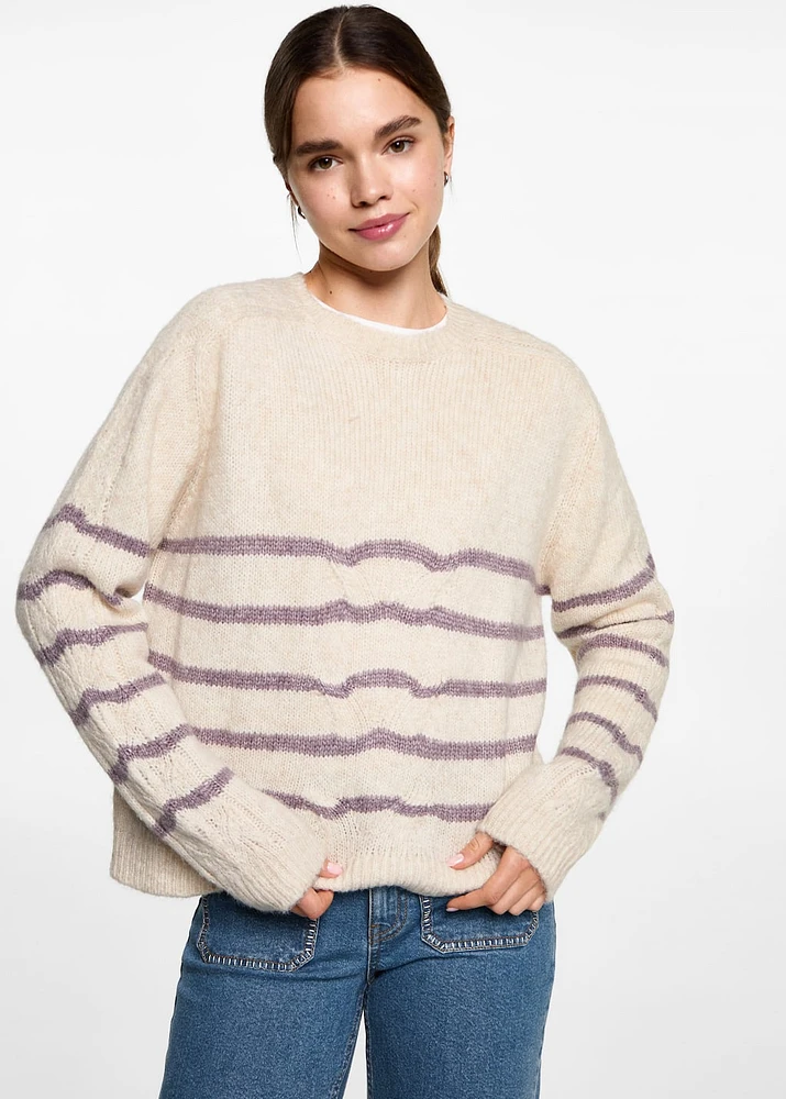 Oversized striped sweater