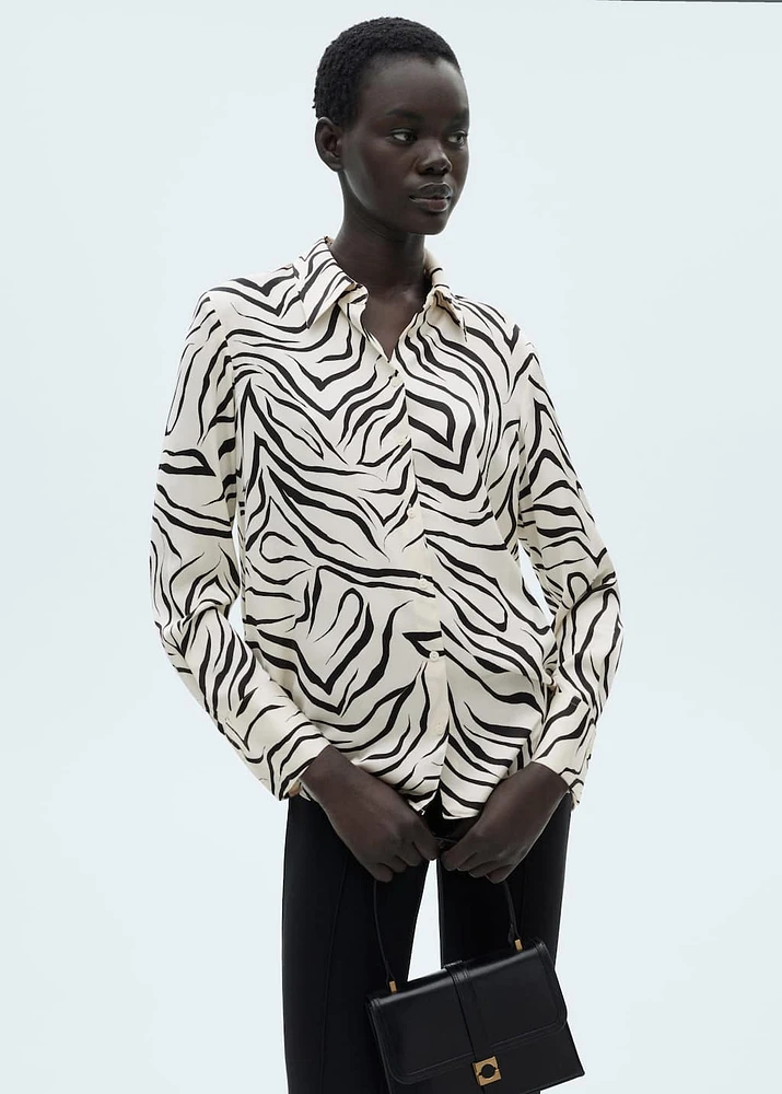 Satin print shirt