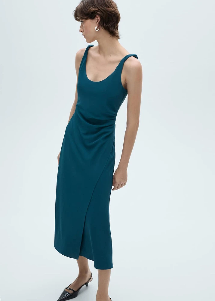 Ruched midi dress