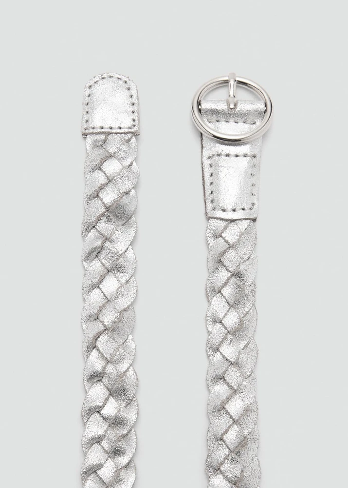100% braided leather belt