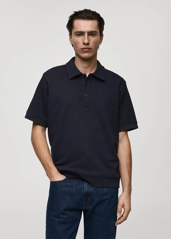 Regular-fit cotton polo shirt