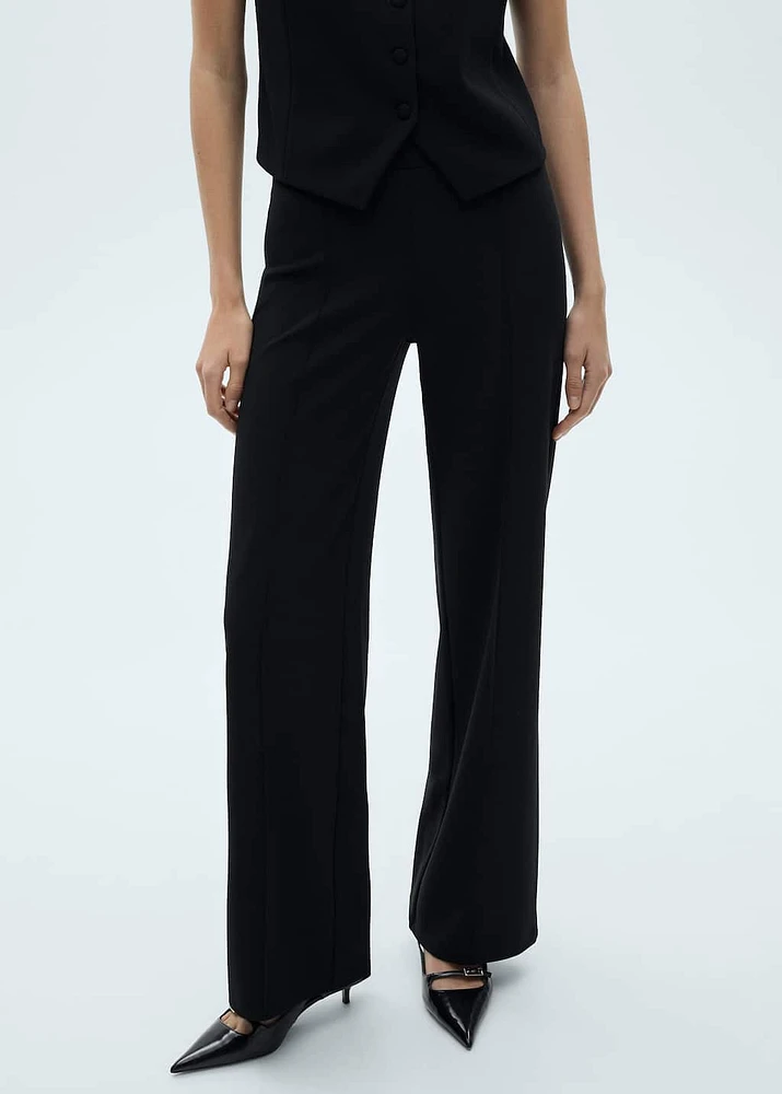 Straight knitted pants