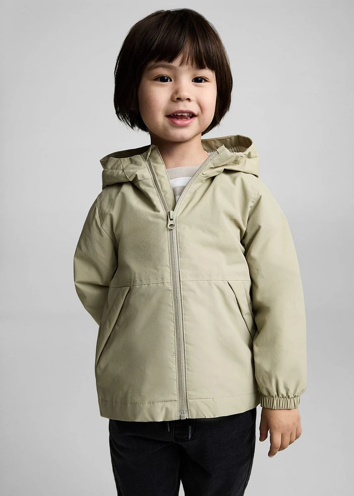 Quilted hooded parka