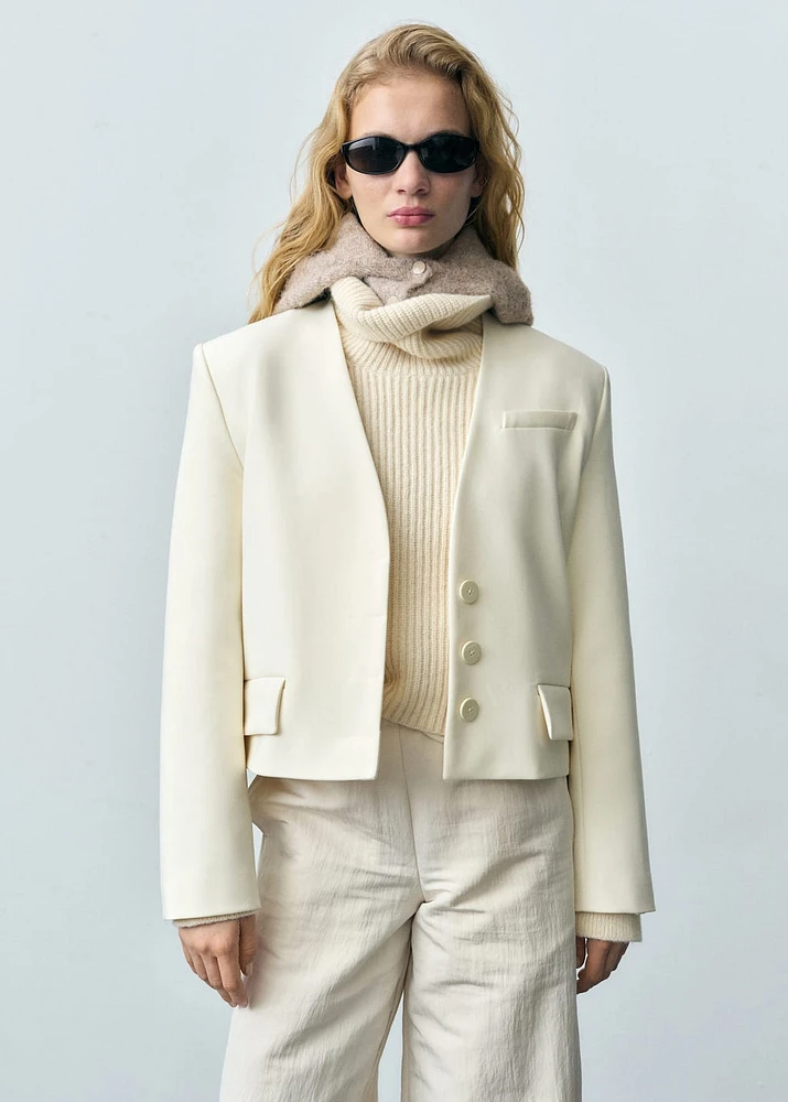 Structured cropped blazer