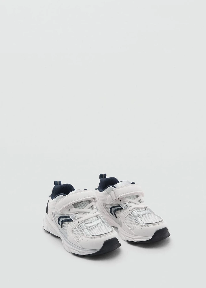 Velcro fastening mixed sneakers