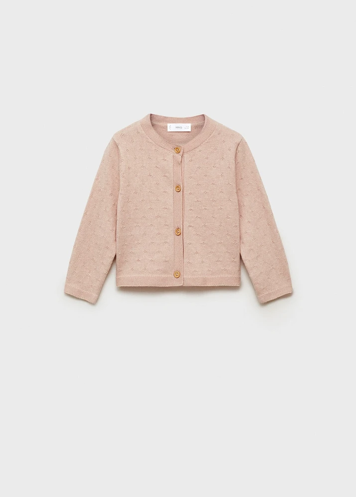 Embroidered knit cardigan