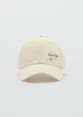 Cap with visor and logo