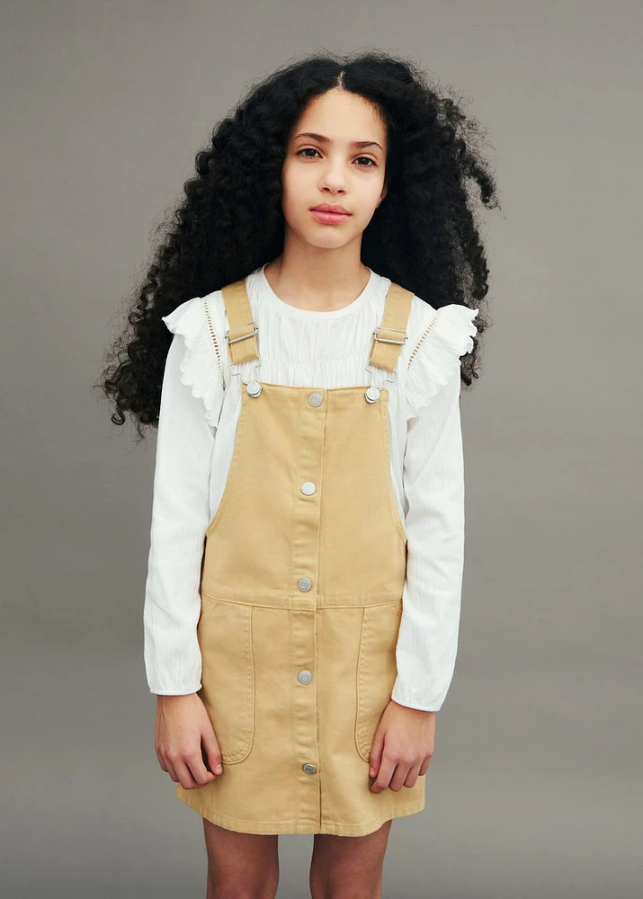 Short denim pinafore