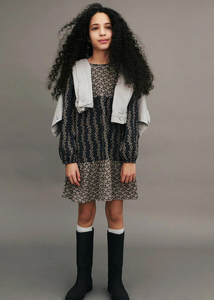 Flower print dress