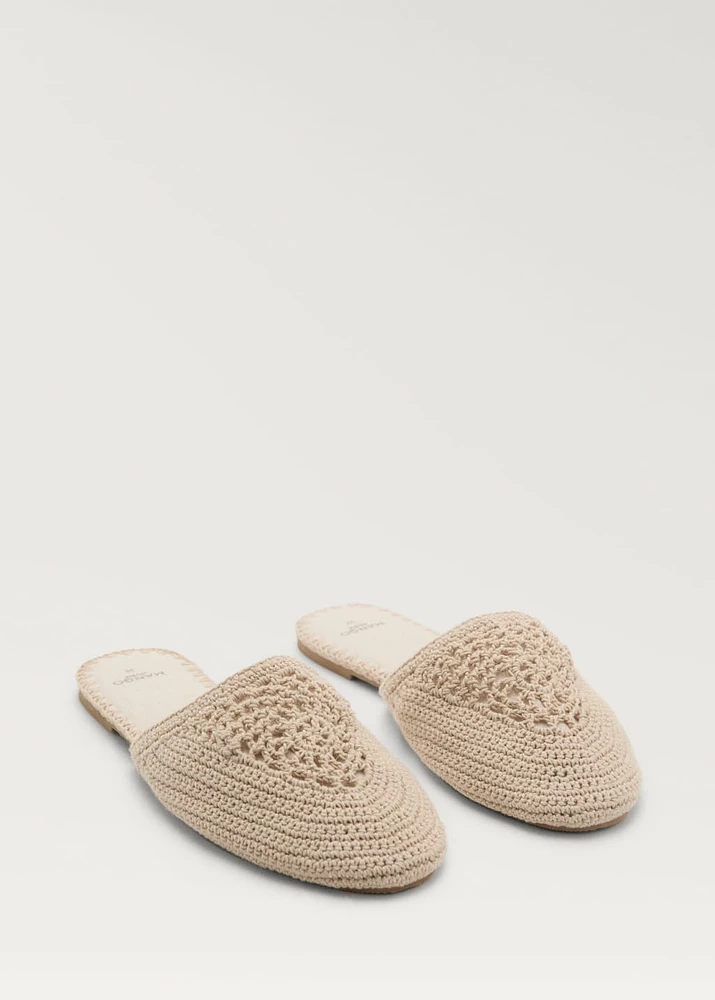Cotton braided slippers