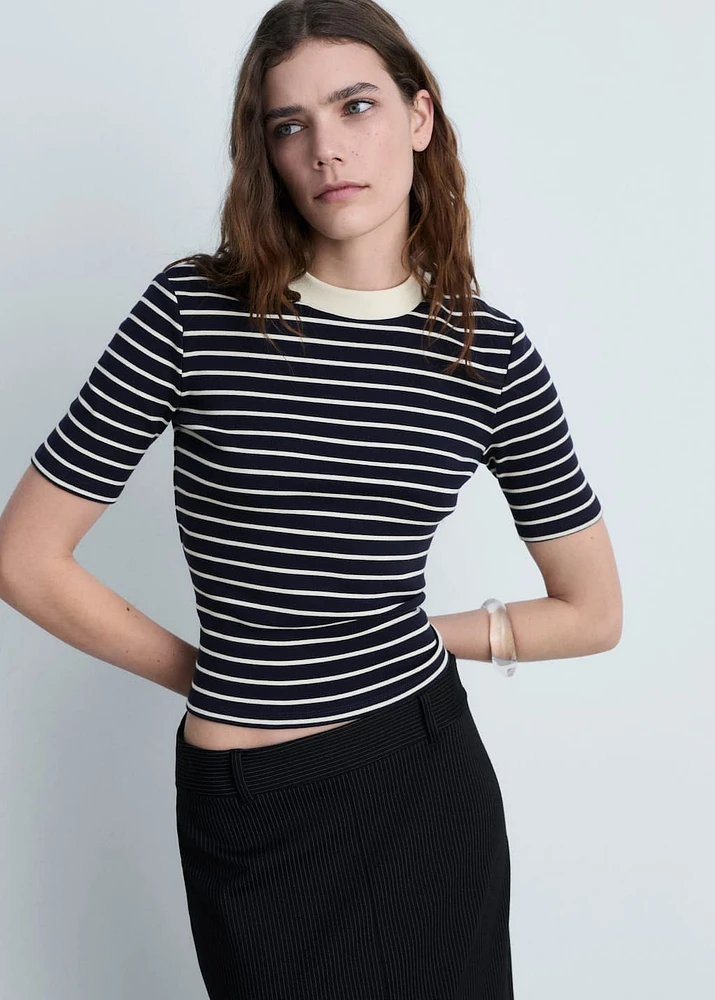 Striped cotton T-shirt